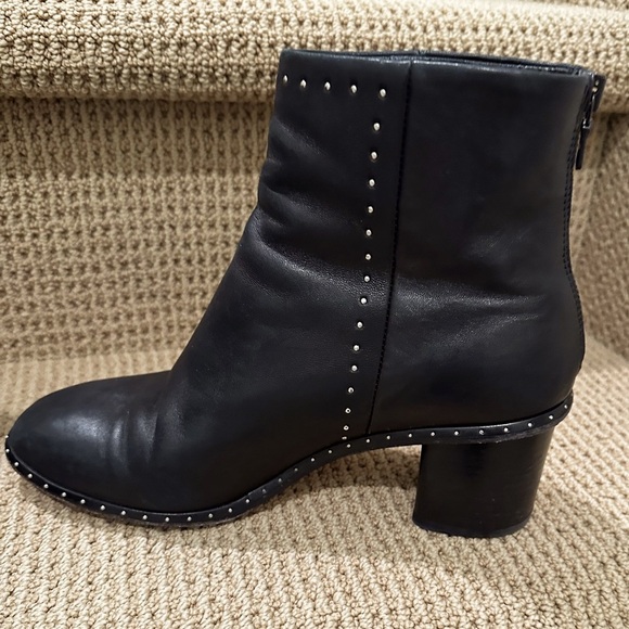 RAG & BONE New York. Black supple leather micro studded boots. - Picture 3 of 8